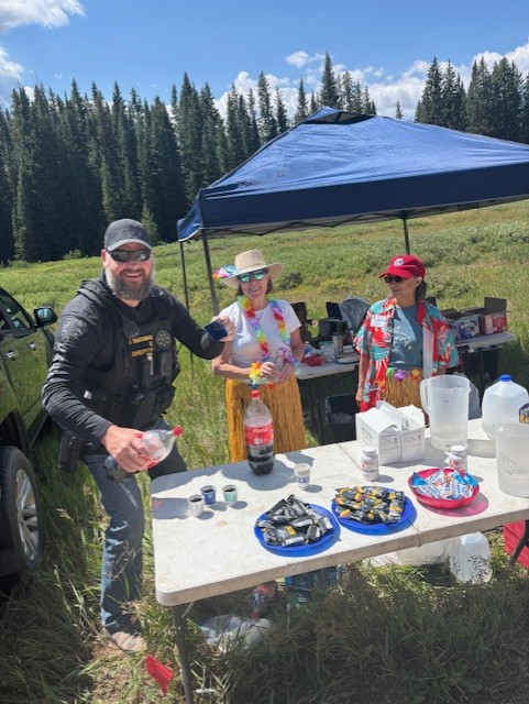 2025 Bike Aid Station Sue and Linda