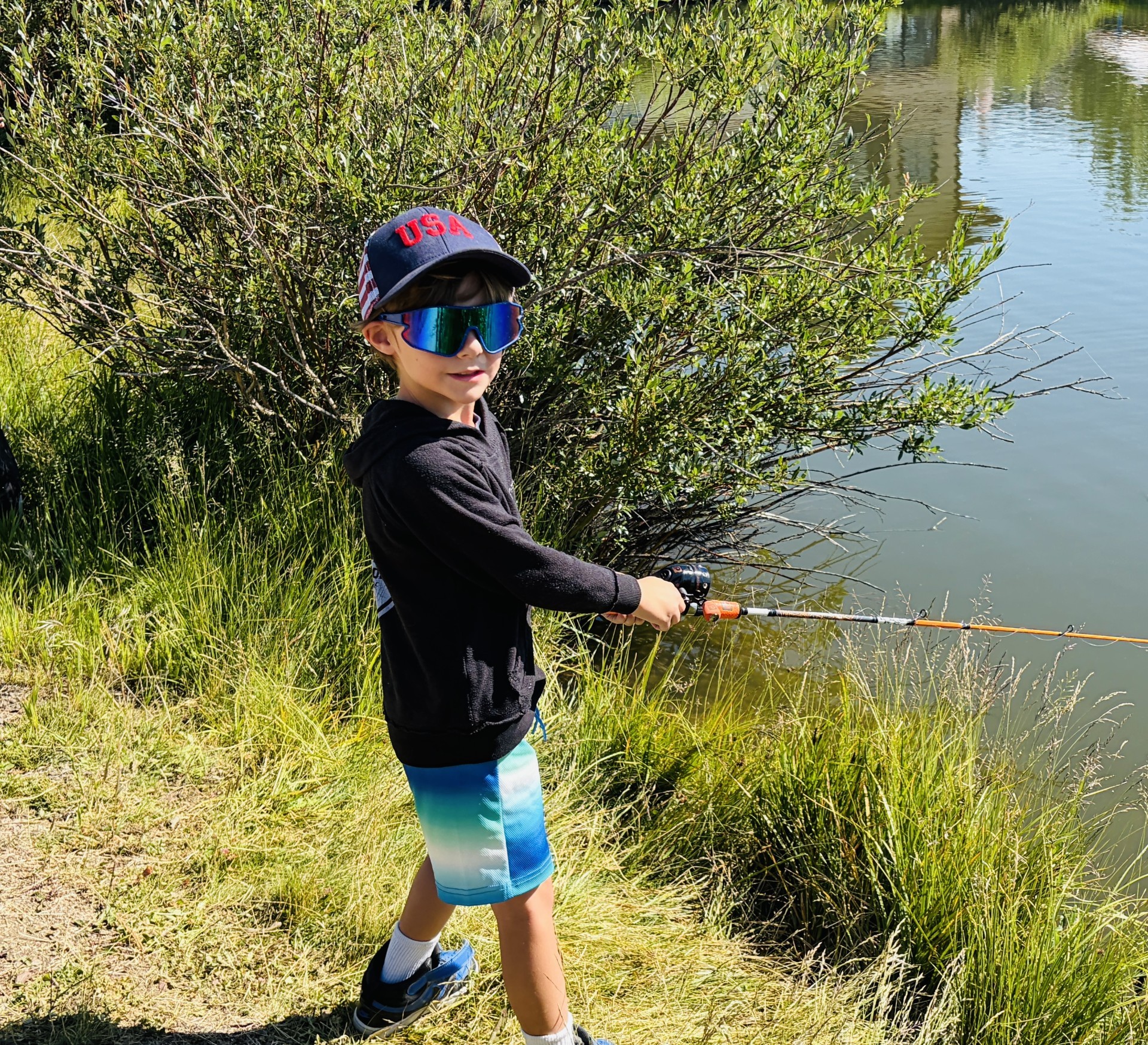 Fishing single boy Fishing single boy